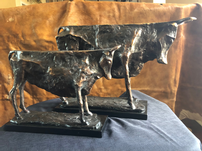 Two Steer Sculptures (large and small) 202//151